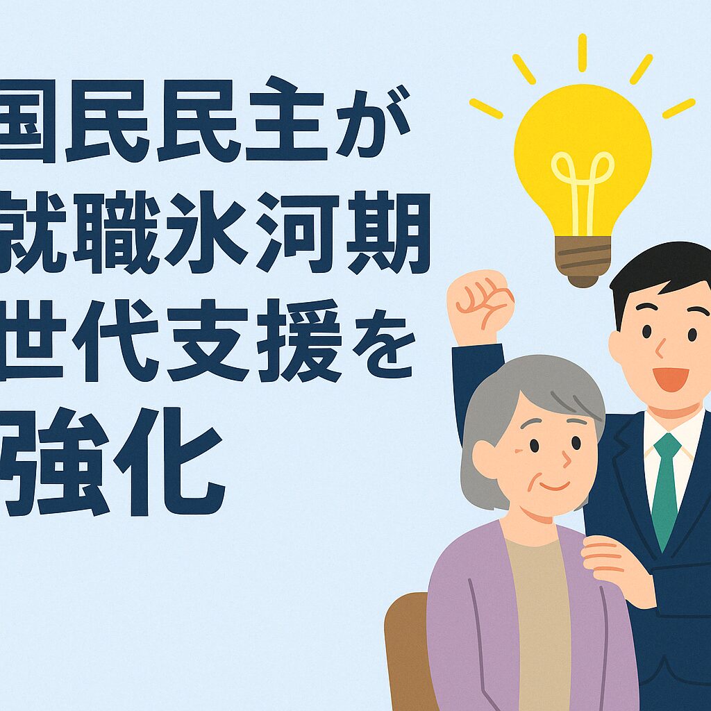 国民民主党が就職氷河期世代の支援を強化